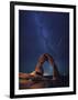 USA, Utah, Moab, Arches National Park, Delicate Arch and Milky Way-Michele Falzone-Framed Photographic Print