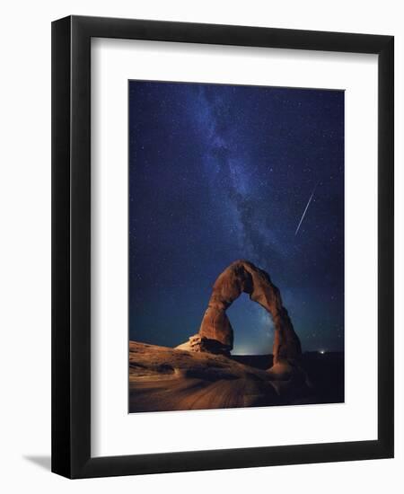 USA, Utah, Moab, Arches National Park, Delicate Arch and Milky Way-Michele Falzone-Framed Photographic Print