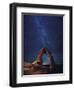 USA, Utah, Moab, Arches National Park, Delicate Arch and Milky Way-Michele Falzone-Framed Premium Photographic Print