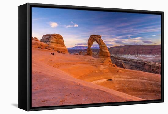 Usa, Utah, Moab, Arches National Park, Delicate Arch-Alan Copson-Framed Stretched Canvas