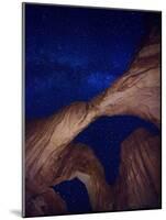 USA, Utah, Moab, Arches National Park, Double Arch and Milky Way-Michele Falzone-Mounted Photographic Print