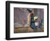 USA, Utah, Moab, Halloween witch on broomstick that crashed into pole.-Merrill Images-Framed Photographic Print