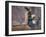 USA, Utah, Moab, Halloween witch on broomstick that crashed into pole.-Merrill Images-Framed Photographic Print