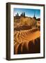 USA, Utah, Monument Valley. Totem Pole Formation and Sand Dunes-Jaynes Gallery-Framed Photographic Print