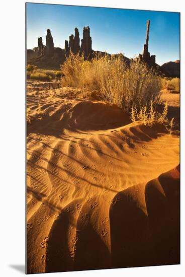 USA, Utah, Monument Valley. Totem Pole Formation and Sand Dunes-Jaynes Gallery-Mounted Premium Photographic Print