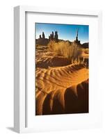 USA, Utah, Monument Valley. Totem Pole Formation and Sand Dunes-Jaynes Gallery-Framed Photographic Print