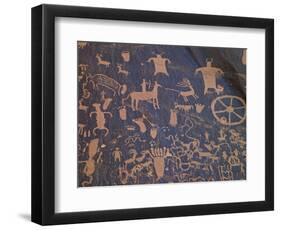 USA, Utah, Newspaper Rock. Ancient Petroglyphs-Petr Bednarik-Framed Photographic Print