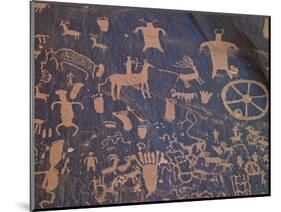 USA, Utah, Newspaper Rock. Ancient Petroglyphs-Petr Bednarik-Mounted Photographic Print