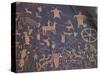 USA, Utah, Newspaper Rock. Ancient Petroglyphs-Petr Bednarik-Stretched Canvas