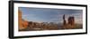 USA, Utah. Panoramic image of Balanced Rock at sunset, Arches National Park.-Judith Zimmerman-Framed Photographic Print