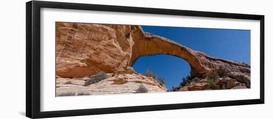 USA, Utah. Panoramic of Owachomo Bridge, Natural Bridges National Monument.-Judith Zimmerman-Framed Photographic Print