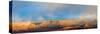 USA, Utah. Panoramic. Sunset light breaking through desert storm clouds, Dead Horse State Park.-Judith Zimmerman-Stretched Canvas