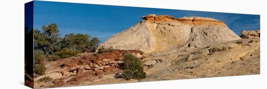 USA, Utah. Sandstone formation and cross-bedded layers, Canyonlands NP, Island in the Sky.-Judith Zimmerman-Stretched Canvas