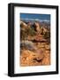 USA, Utah. Sandstone formations in Sand Flats Recreation Area with La Sal Mountain Range, near Moab-Judith Zimmerman-Framed Photographic Print