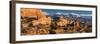 USA, Utah. Sandstone formations in Sand Flats Recreation Area with La Sal Mountain Range, near Moab-Judith Zimmerman-Framed Photographic Print