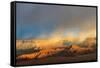 USA, Utah. Storm clouds and sunset on mesas at Dead Horse Point Overlook, Dead Horse Point SP-Judith Zimmerman-Framed Stretched Canvas