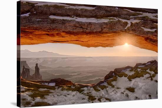 USA, Utah, Sunrise at Mesa Arch, Canyonlands National Park, Dawn-John Ford-Stretched Canvas
