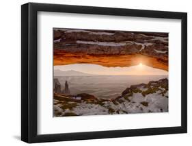 USA, Utah, Sunrise at Mesa Arch, Canyonlands National Park, Dawn-John Ford-Framed Photographic Print