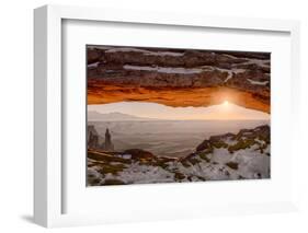 USA, Utah, Sunrise at Mesa Arch, Canyonlands National Park, Dawn-John Ford-Framed Photographic Print