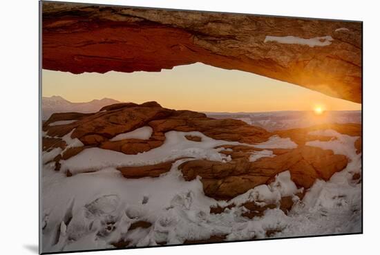 USA, Utah, Sunrise at Mesa Arch, Canyonlands National Park-John Ford-Mounted Photographic Print