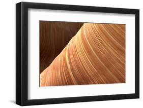 USA Utah - 'The Wave' eroded petrified sandstone - Paria Canyon-Fritz Polking-Framed Photographic Print