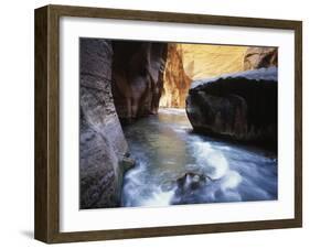 USA, Utah, View of Virgin River at Zion National Park-Zandria Muench Beraldo-Framed Photographic Print