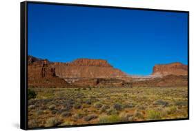 USA, Utah. Views of Colorado River Valley, Lake Powell area along Highway 95,-Bernard Friel-Framed Stretched Canvas