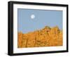 USA, Utah. Zion National Park, Canyon wall and full moon-Jamie & Judy Wild-Framed Photographic Print