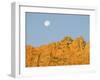 USA, Utah. Zion National Park, Canyon wall and full moon-Jamie & Judy Wild-Framed Photographic Print