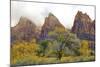 USA, Utah, Zion National Park, Court of the Patriarchs-Jamie & Judy Wild-Mounted Photographic Print