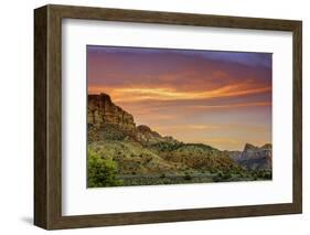 USA, Utah, Zion National Park. Mountain Landscape-Jay O'brien-Framed Photographic Print