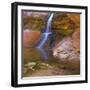 USA, Utah, Zion National Park. Small Waterfall Forms Pool-Jaynes Gallery-Framed Photographic Print