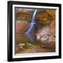 USA, Utah, Zion National Park. Small Waterfall Forms Pool-Jaynes Gallery-Framed Photographic Print