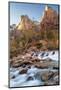 USA, Utah, Zion National Park. The Patriarchs formation and Virgin River.-Jaynes Gallery-Mounted Photographic Print