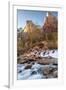 USA, Utah, Zion National Park. The Patriarchs formation and Virgin River.-Jaynes Gallery-Framed Premium Photographic Print