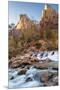 USA, Utah, Zion National Park. The Patriarchs formation and Virgin River.-Jaynes Gallery-Mounted Premium Photographic Print