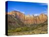 USA, Utah. Zion National Park, Towers of the Virgin, and The West Temple-Jamie & Judy Wild-Stretched Canvas