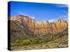 USA, Utah. Zion National Park, Towers of the Virgin, and The West Temple-Jamie & Judy Wild-Stretched Canvas