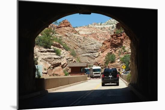 USA, Utah, Zion National Park, Tunnel-Catharina Lux-Mounted Photographic Print