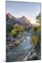 USA, Utah, Zion National Park, Virgin River and the Watchman-Jamie & Judy Wild-Mounted Photographic Print