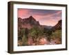 USA, Utah, Zion National Park, Watchman Mountain and Virgin River-Michele Falzone-Framed Photographic Print