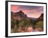 USA, Utah, Zion National Park, Watchman Mountain and Virgin River-Michele Falzone-Framed Photographic Print
