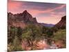 USA, Utah, Zion National Park, Watchman Mountain and Virgin River-Michele Falzone-Mounted Photographic Print