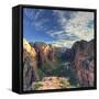 USA, Utah, Zion National Park, Zion Canyon from Angel's Landing-Michele Falzone-Framed Stretched Canvas