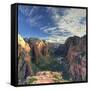 USA, Utah, Zion National Park, Zion Canyon from Angel's Landing-Michele Falzone-Framed Stretched Canvas