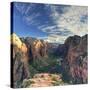 USA, Utah, Zion National Park, Zion Canyon from Angel's Landing-Michele Falzone-Stretched Canvas