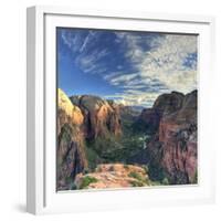 USA, Utah, Zion National Park, Zion Canyon from Angel's Landing-Michele Falzone-Framed Photographic Print