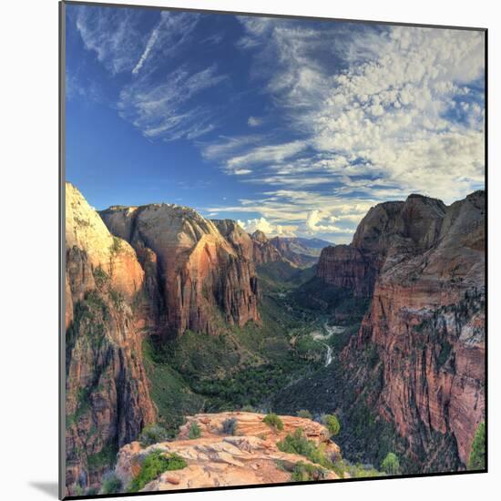 USA, Utah, Zion National Park, Zion Canyon from Angel's Landing-Michele Falzone-Mounted Photographic Print