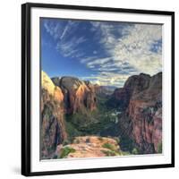 USA, Utah, Zion National Park, Zion Canyon from Angel's Landing-Michele Falzone-Framed Photographic Print