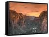 USA, Utah, Zion National Park, Zion Canyon from Angel's Landing-Michele Falzone-Framed Stretched Canvas